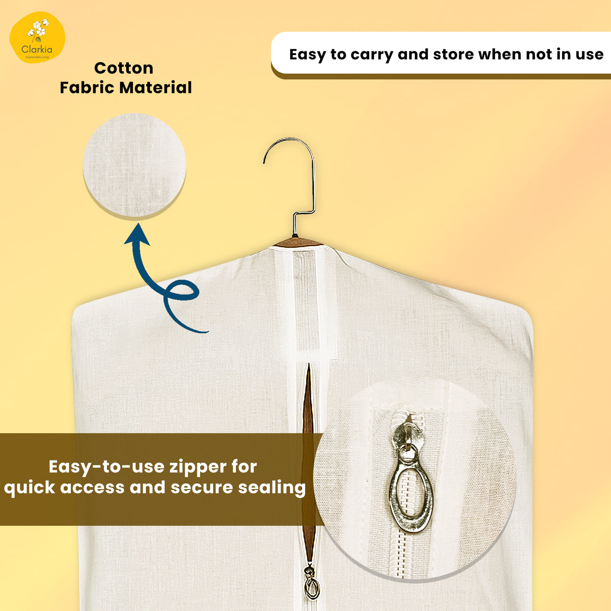 Hanging Saree Cover with Zip