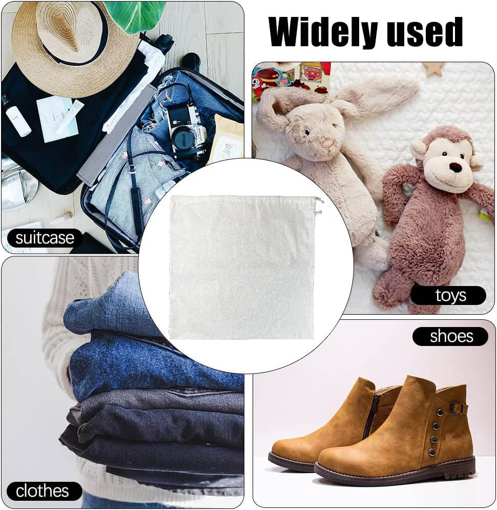 general purpose big size cotton drawstring bag for storage