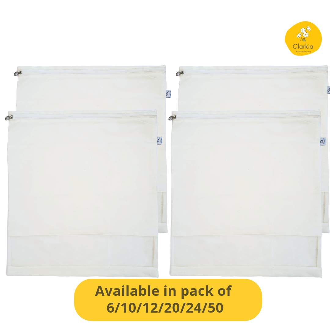 Cotton Saree & Blouse Cover with Zip – Breathable, Dust-Proof & Elegant Storage | Made for your precious sarees
