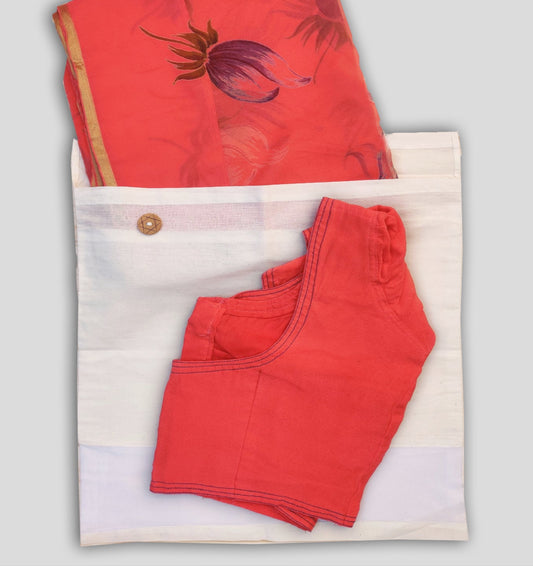 Cotton Saree & Blouse Cover – Breathable, Dust-Proof & Elegant Storage | Made for your precious sarees