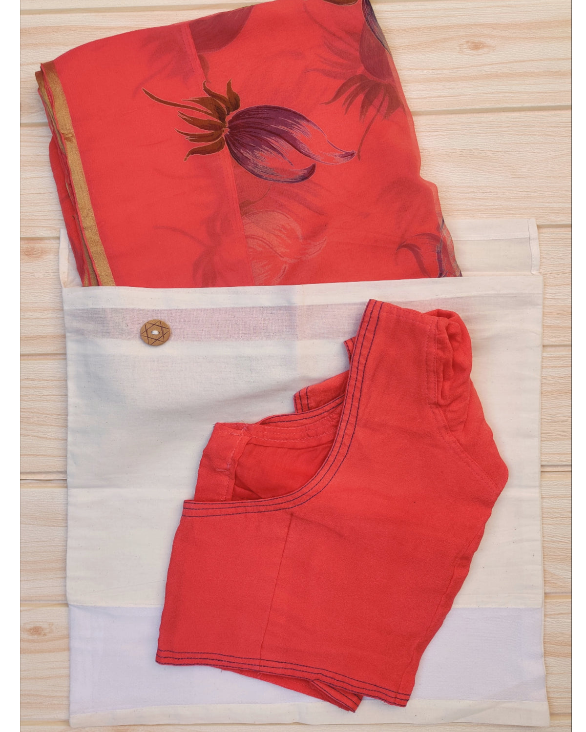 Cotton Saree & Blouse Cover – Breathable, Dust-Proof & Elegant Storage | Made for your precious sarees