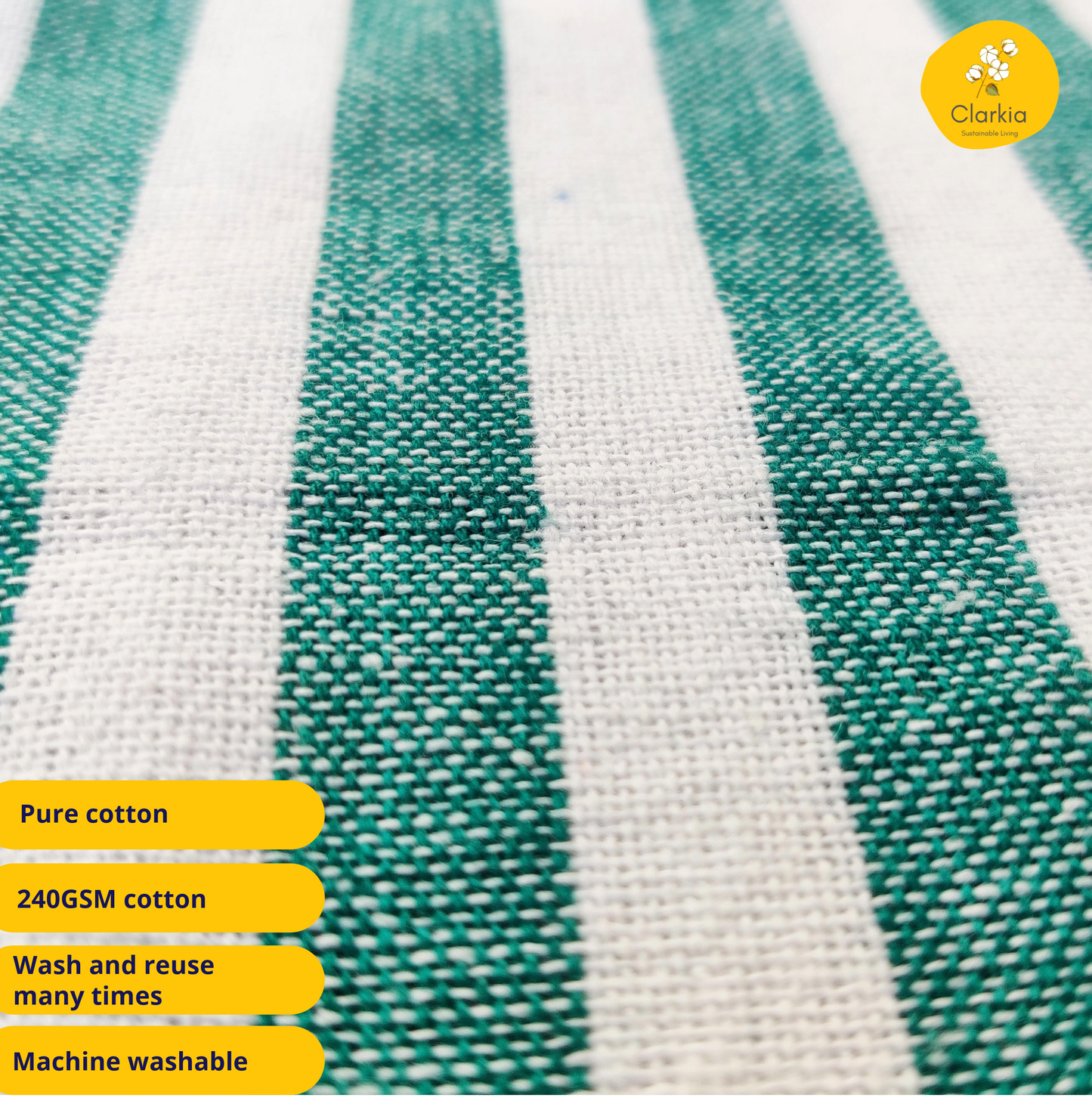 Cotton Roti Wrap Cloth with Flaps (Striped)