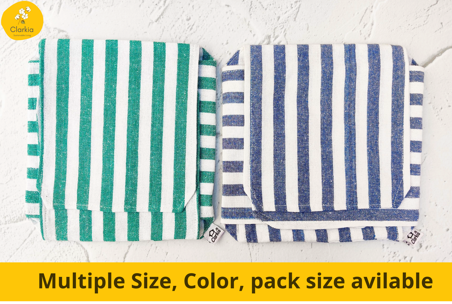 Cotton Roti Wrap Cloth with Flaps (Striped)