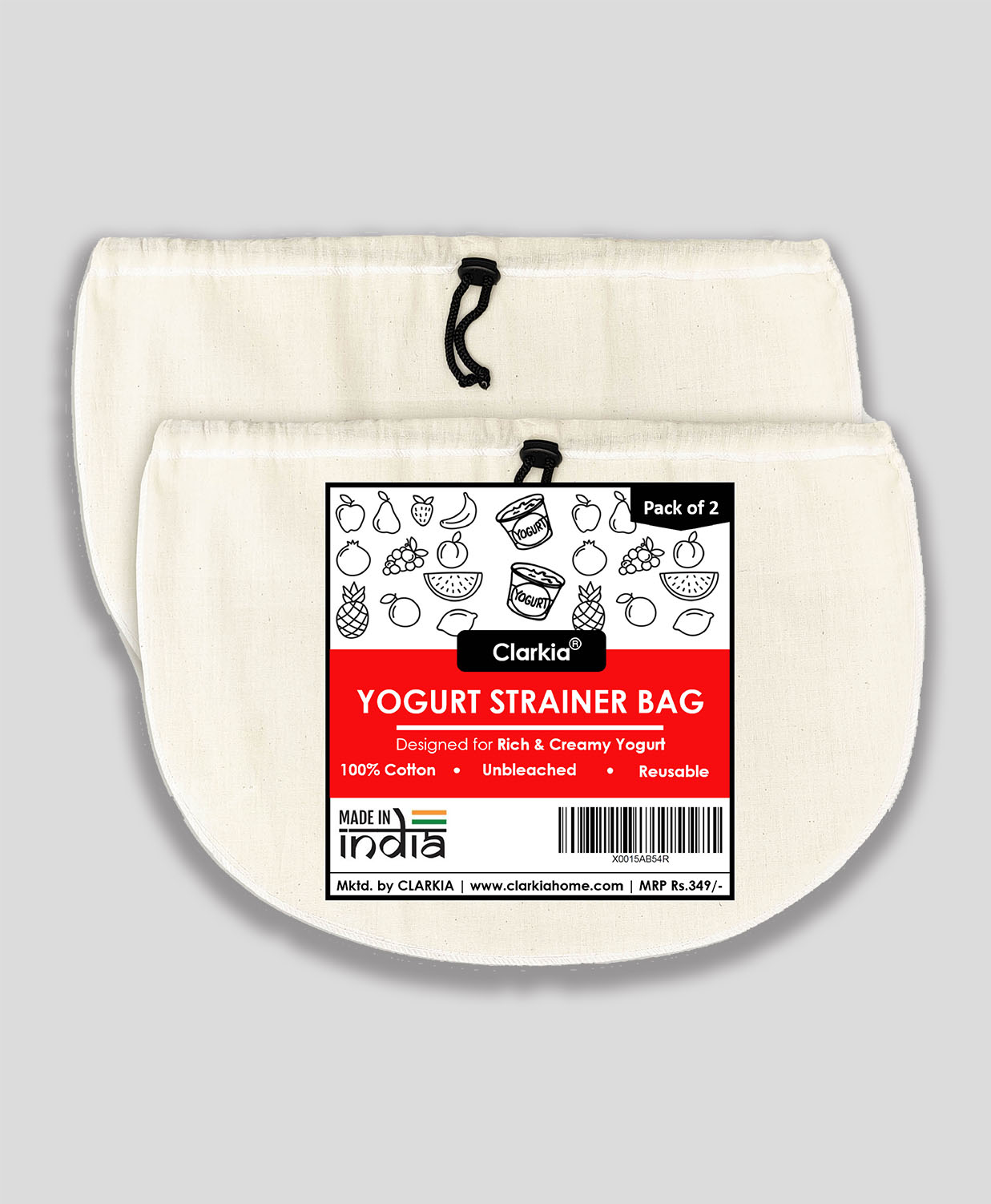 Cotton Yogurt Strainer (Set of 2)