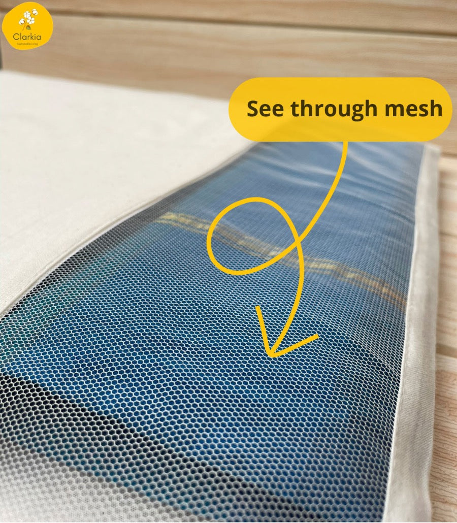 saree cover with see through net