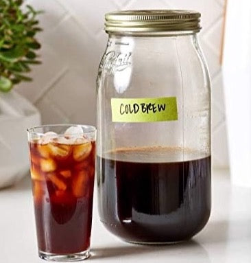 Mason jar and cold coffee