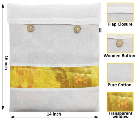 See through window saree covers