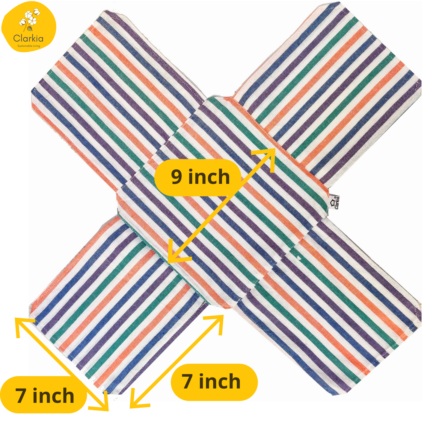 Cotton Roti Wrap Cloth with Flaps (Multicolour)