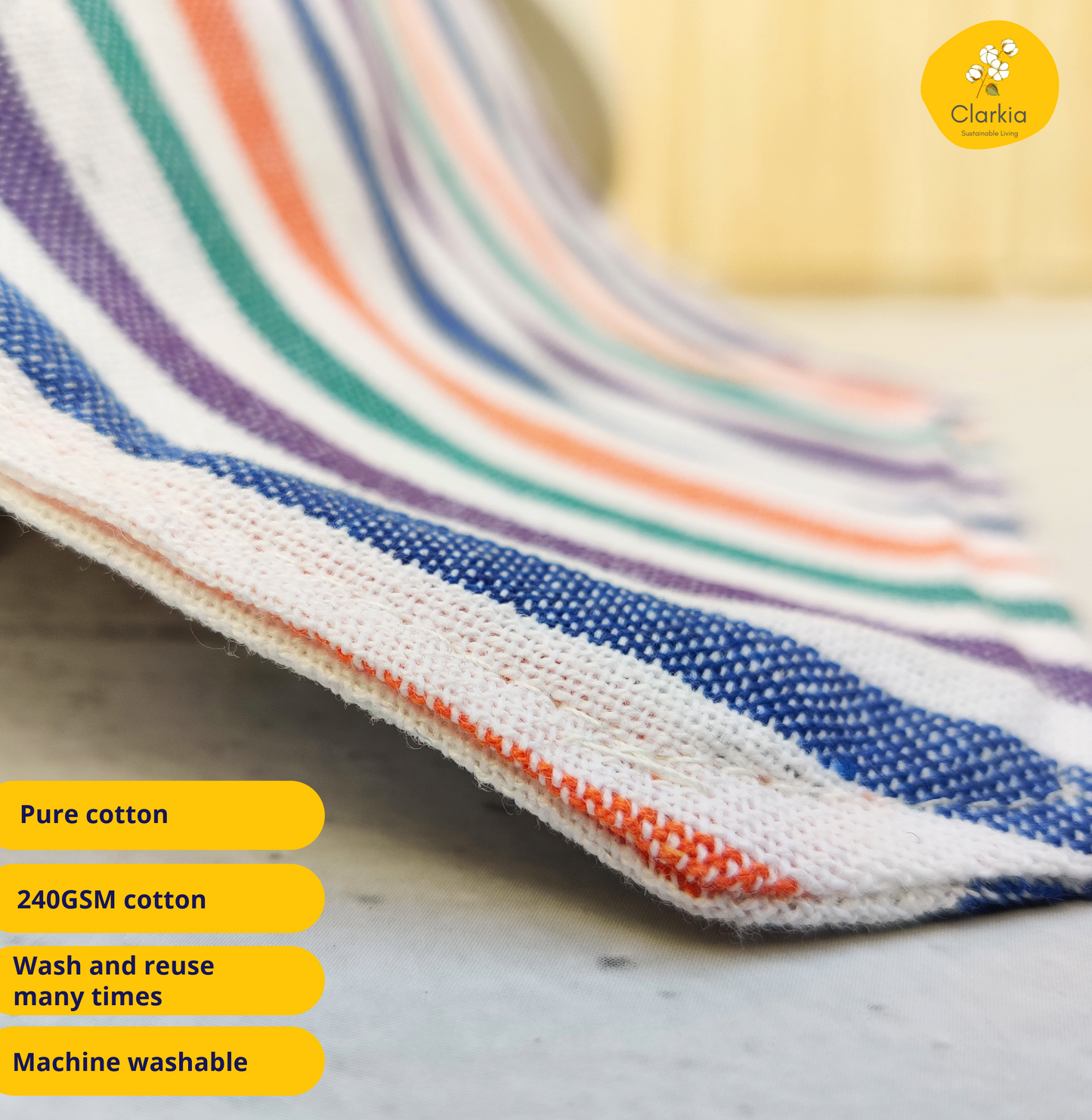 Cotton Roti Wrap Cloth with Flaps (Multicolour)