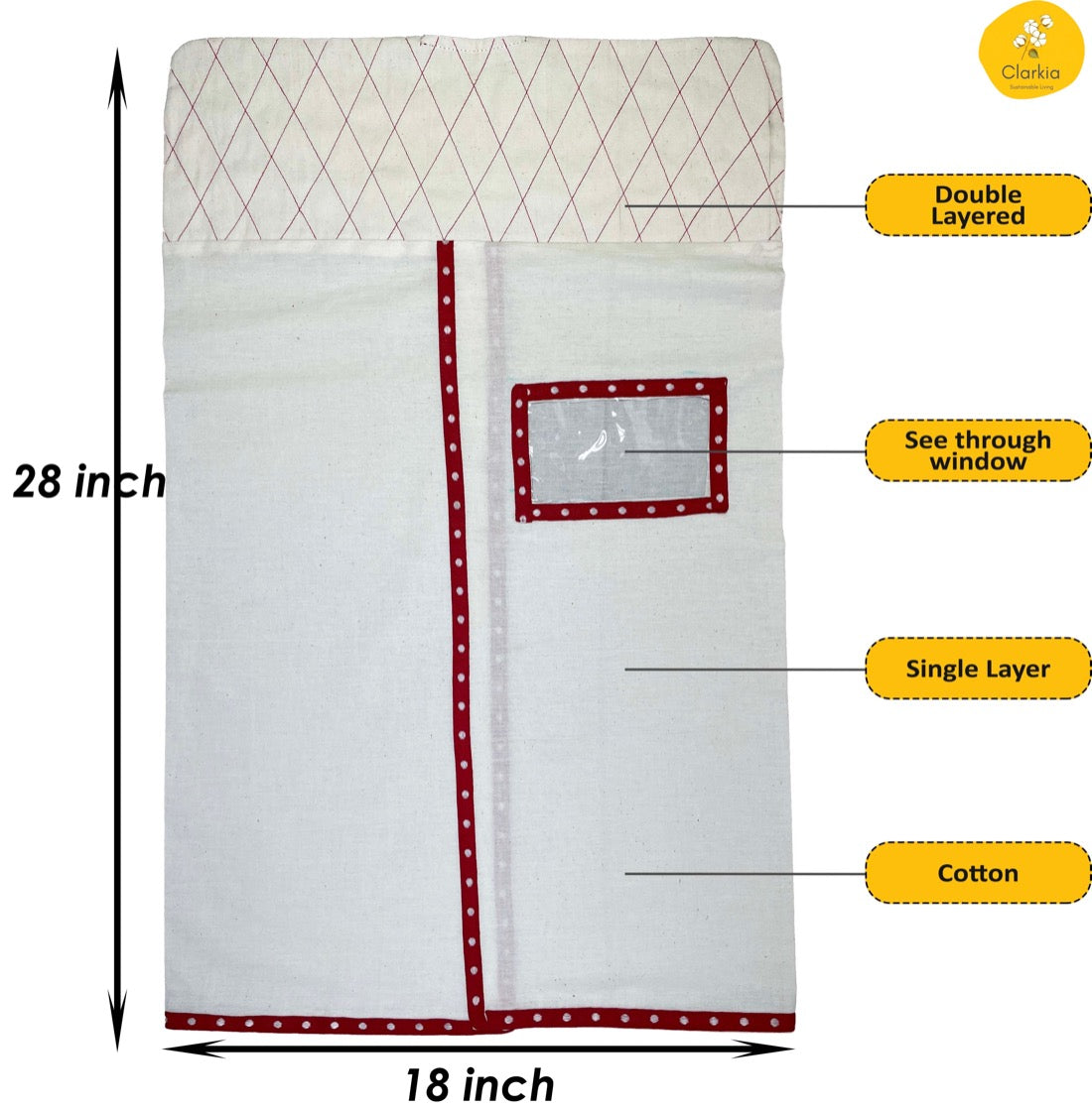 Amazon.com: Cotton Saree Covers with ZIP - Pure Cotton 10 Big  Size(16.5×14.5 Inches) Single Sari Storage Bags/Cover/Pouches for Packing  New Sadi - Wardrobe Organizer for Sarees/Cloths With Window : Home & Kitchen