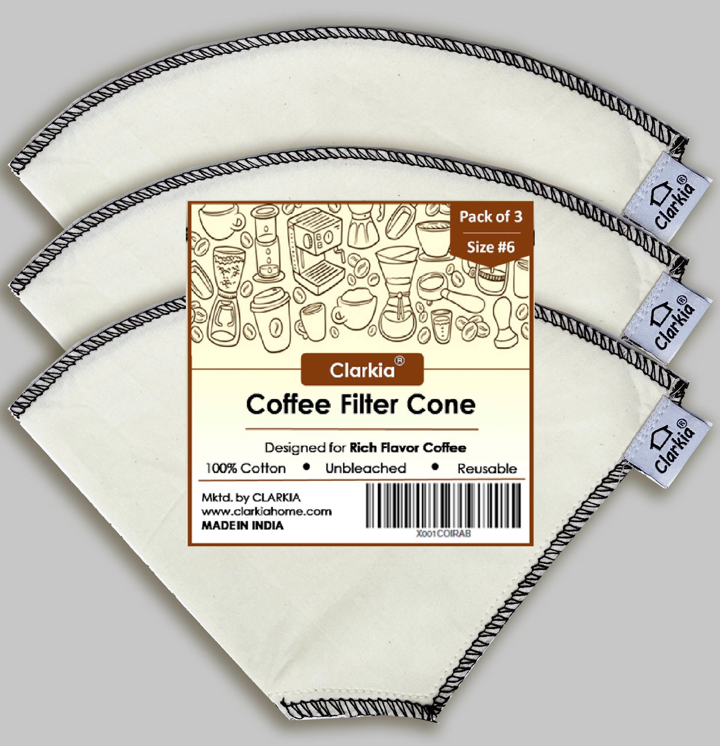 Cotton Coffee Filters Cones